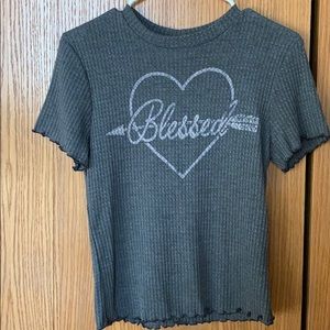 “Blessed” ribbed T-shirt